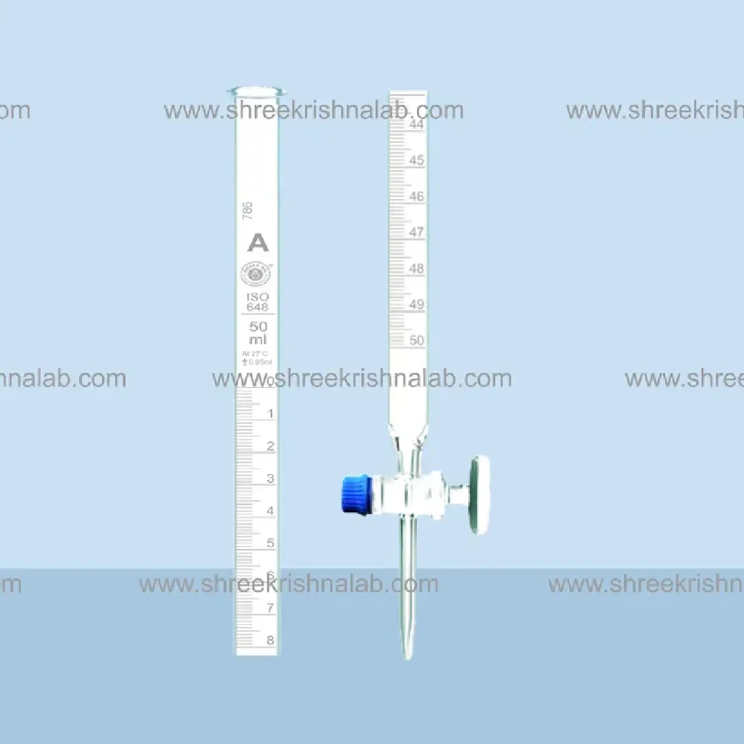 Premium 140502 Burette with PTFE Stopcock Class A for Labs 