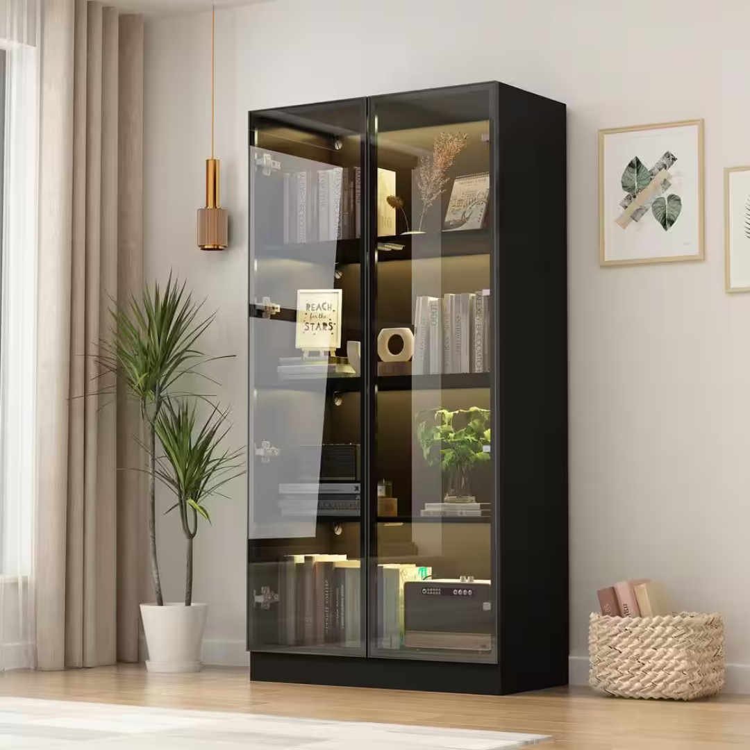 Glass Door Cabinets Stylish Storage USA