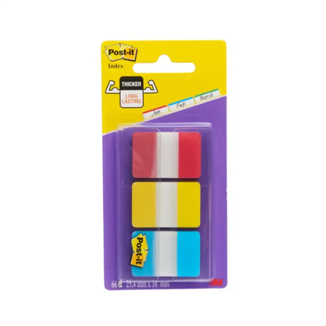 Post-It Index Tabs Red/Yellow/Blue – UK Stationery