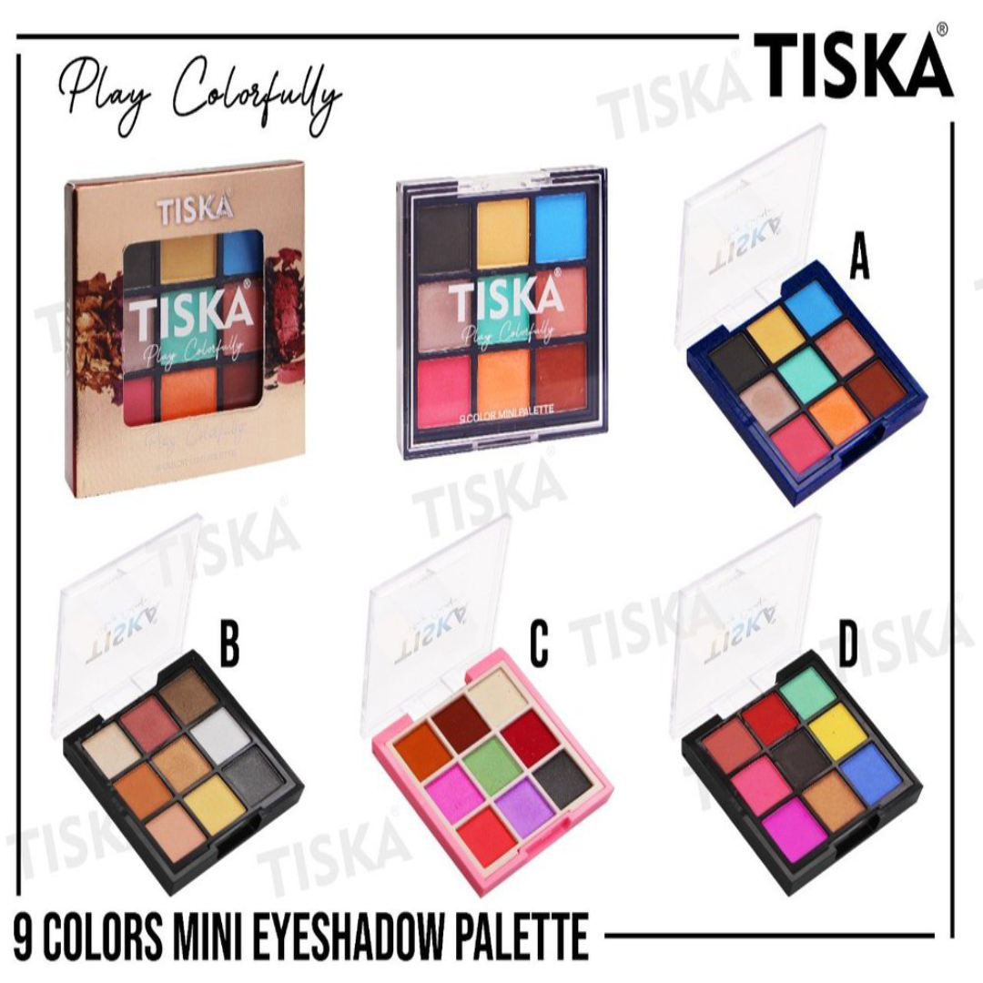 Tiska 9-in-1 Shimmer Eyeshadow Palette - Vibrant & Long-Lasting