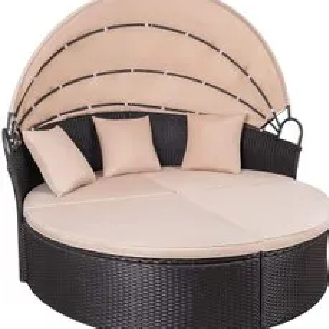 Wicker Modern Outdoor Cane Daybed