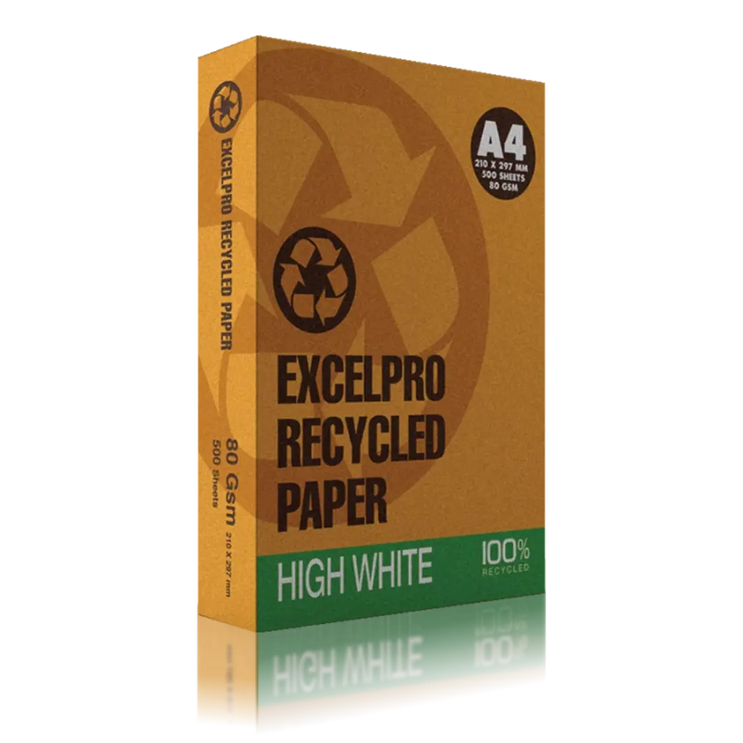 Excel Pro Recycled A4 Copy Paper – 80 GSM High White (500 Sheets) | Wholesale from US