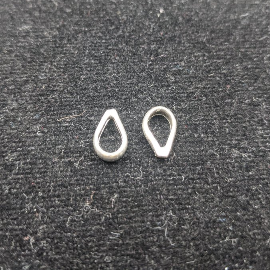 High Polish 925 Sterling Silver Jewelry Pendant Finding, Size: 8mm, 0.4grm