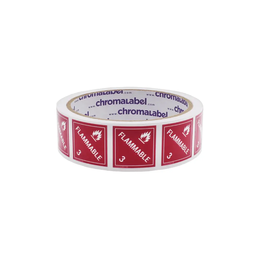 Class 3 DOT Hazard Labels 1" Durable Roll USA