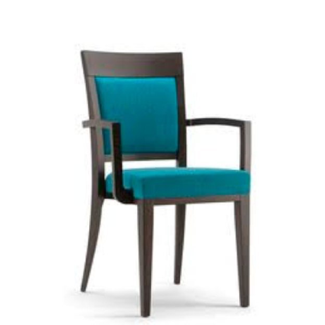 Teak Wood Designer Wooden Armchair, With Cushion