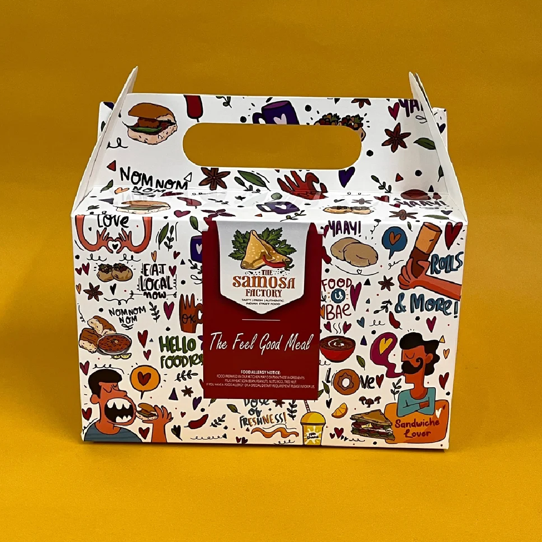 1000 gm Food Take Away Paper Box With Handle