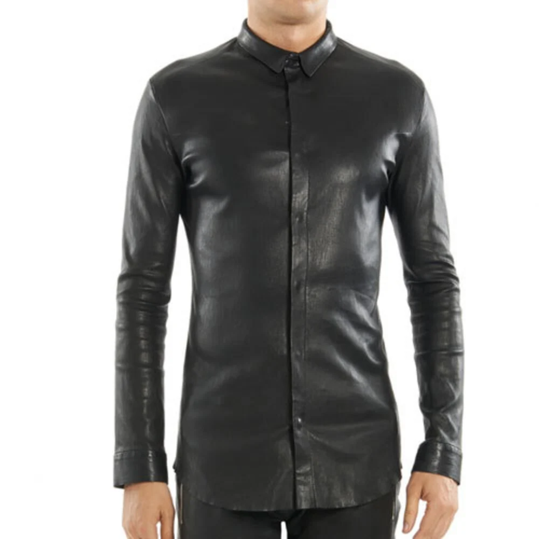 Mens Leather Shirt