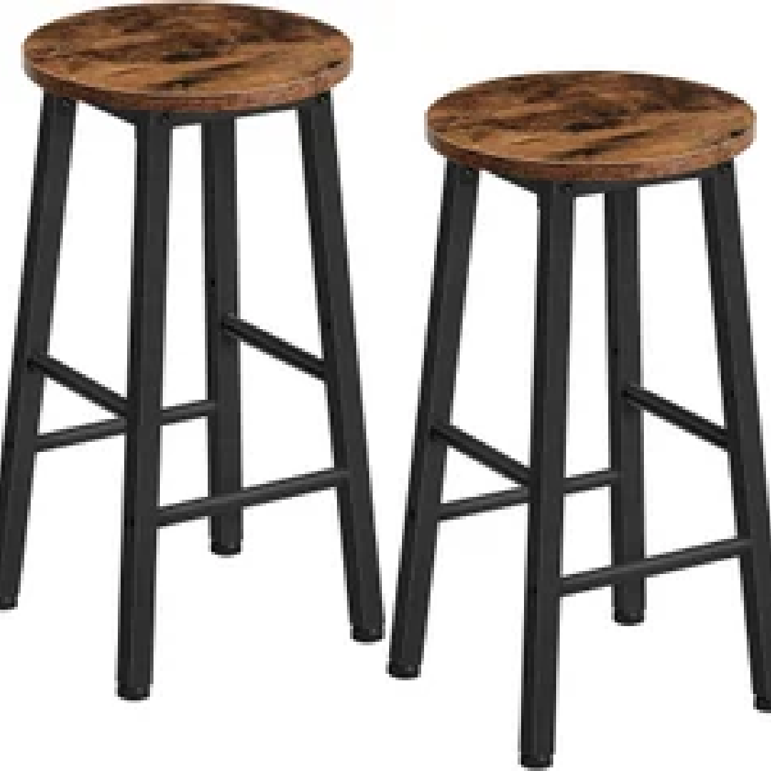 Iron Modern Counter Stool Backless Metal Frame Bar Stools