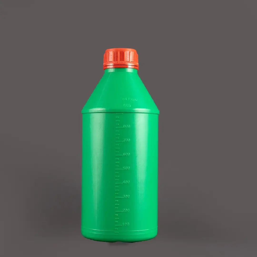 Round HDPE Bottle with ViewStrip - Durable & Leak-Proof