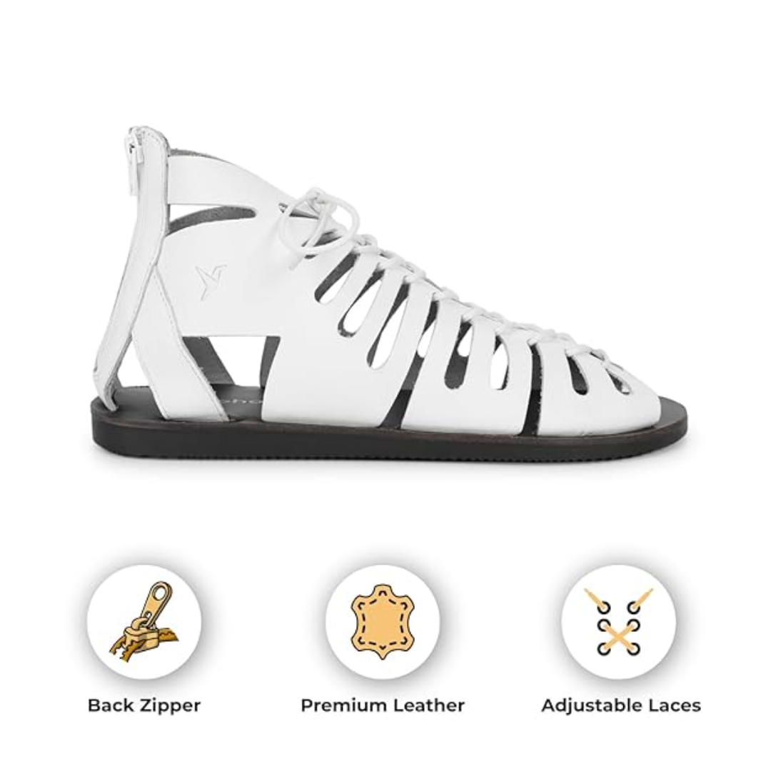 YOHO Stylish Gladiator Leather Sandals Contemporary Design
