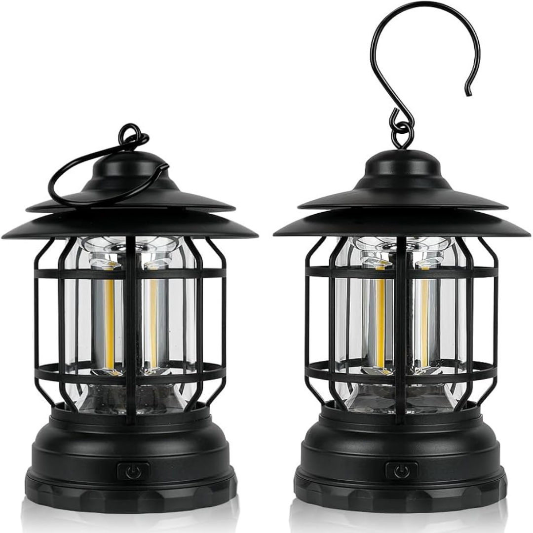 300 Lumen Brightness Mountain LED Rechargeable Lantern, 3 Lighting Mode and 1200 mAh Battery