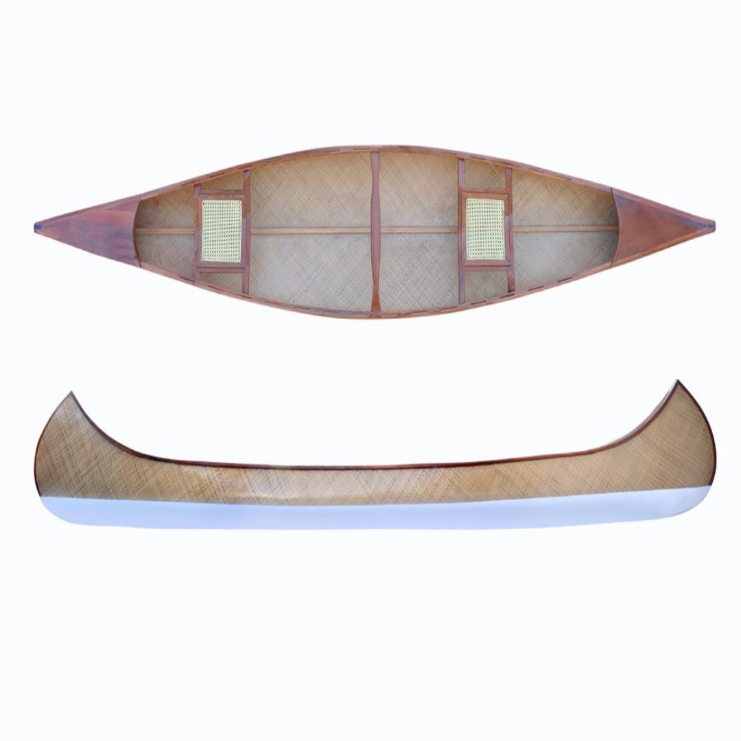 White Inflatable Wooden Kayak