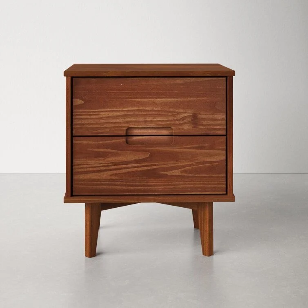 Dark Wood Wooden Night Stand, For HOME