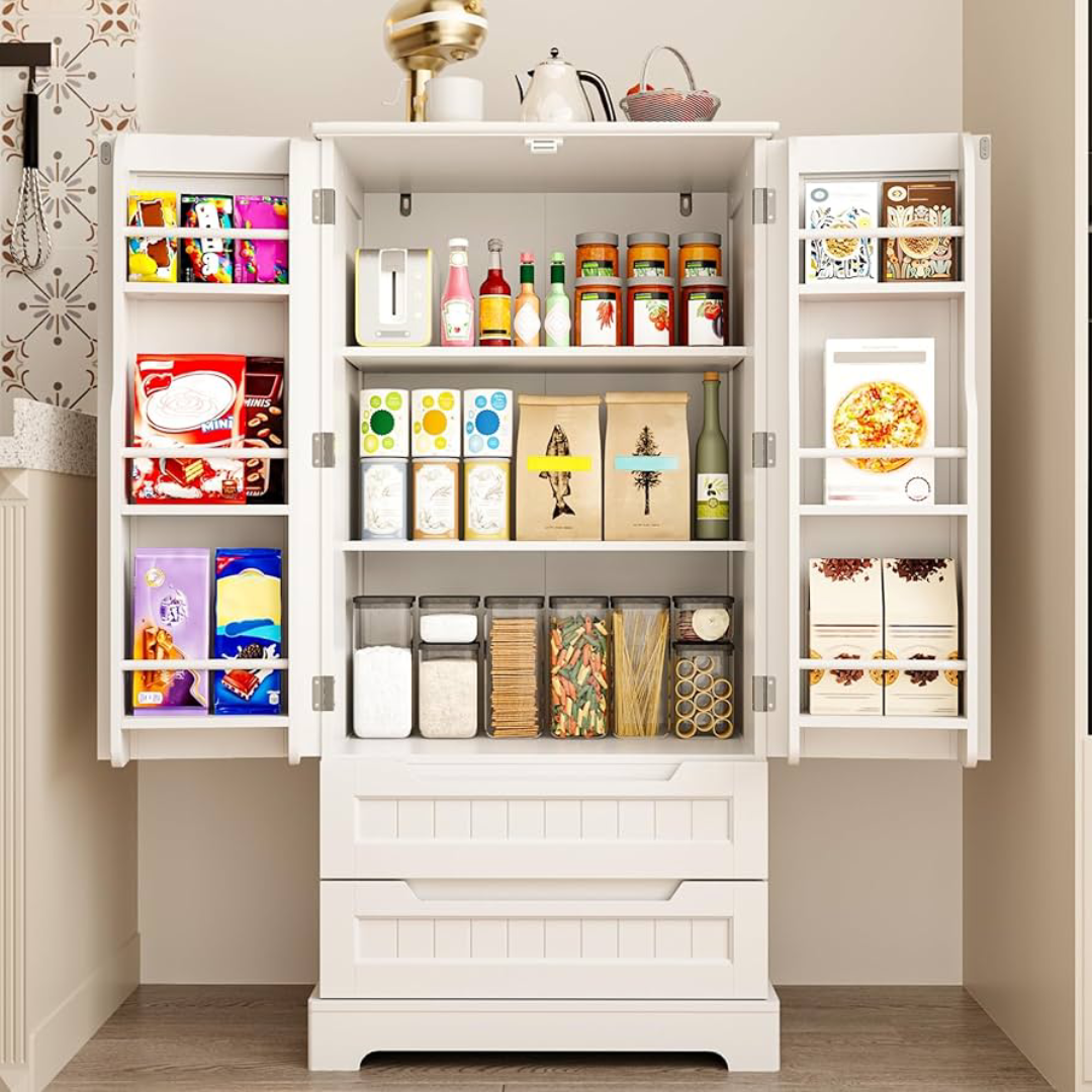 Pantry Storage for Neat Food Supplies and Organized Shelves