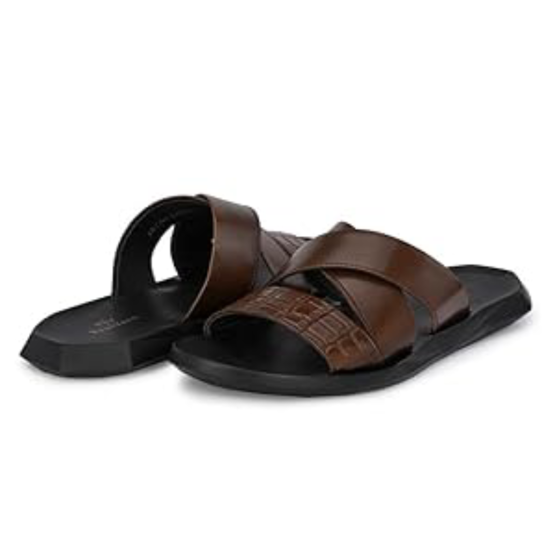 Men's Leather Slippers For Casual Home Use