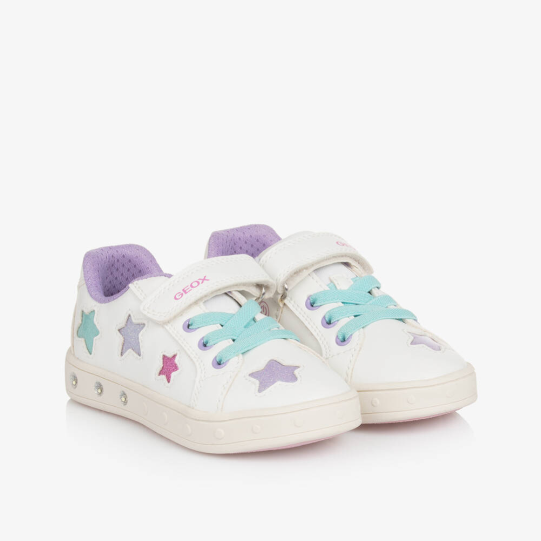 LED Light Girl Shoes – White Star Light-Up, For Kids | Wholesaler from UK