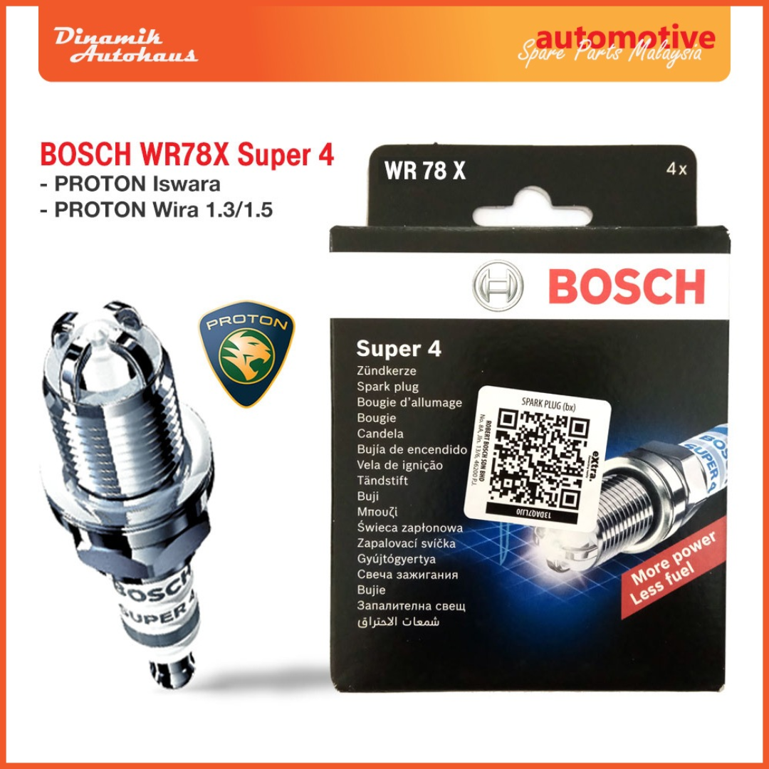 Bosch WR78X Super 4 Spark Plugs Proton Malaysia