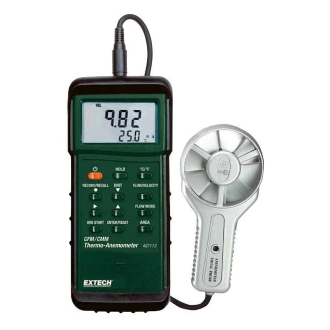 Extech 407113 Vane Anemometer for Accurate Airflow Testing