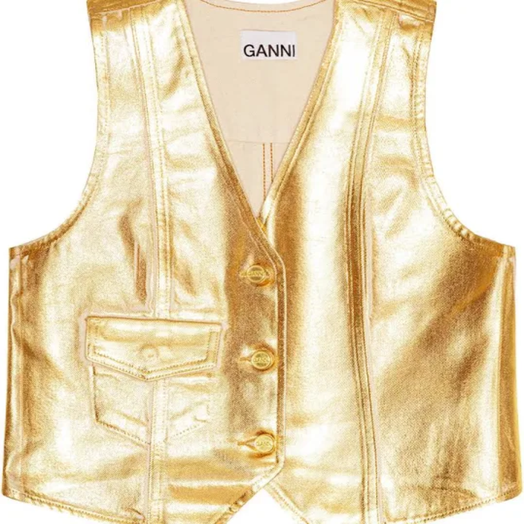 Foil Denim Vest – Stylish Wear for Men & Women | Wholesale from UAE