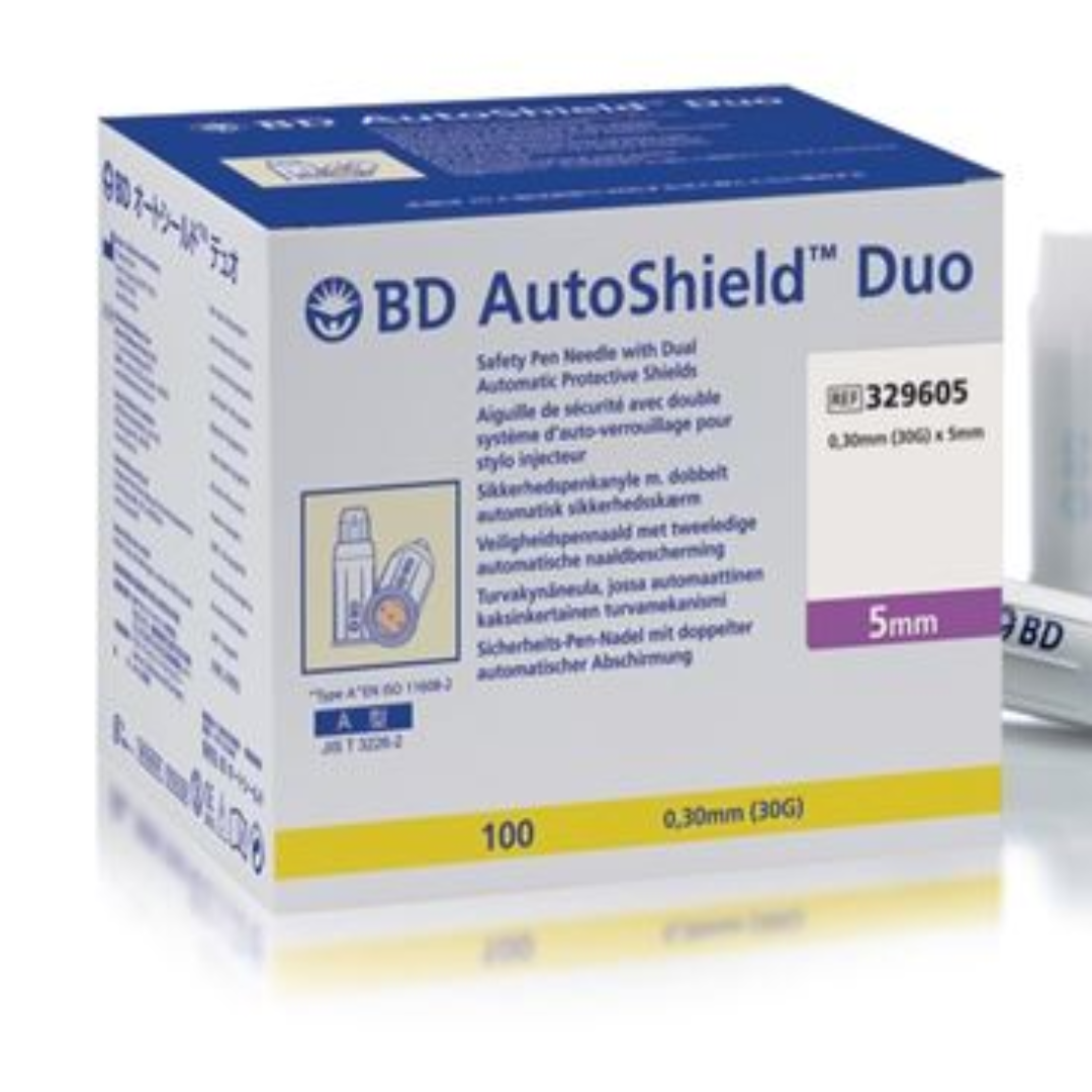 BD Autoshield Duo Pen Needle 30G x 5mm UAE Safe Use