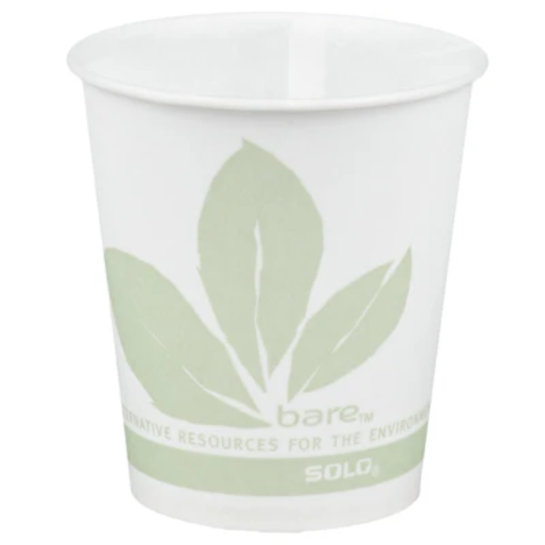 Bare Eco Drinking Cups 3000 Compostable Units for Cafes