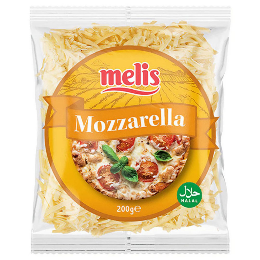 Melis Grated Mozzarella Cheese 200g UK Dairy