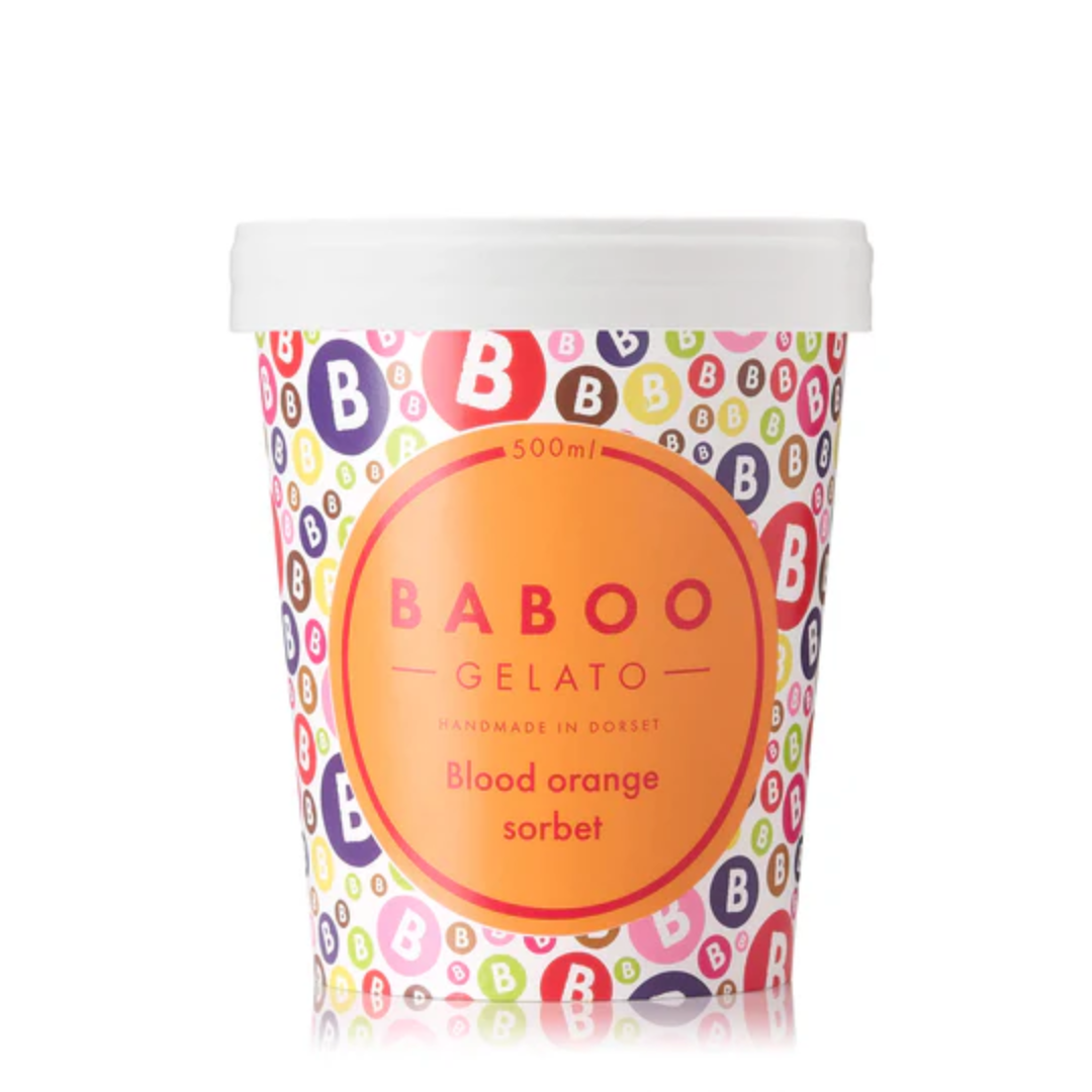 Sicilian Blood Orange Sorbet Gelato 500ml UK