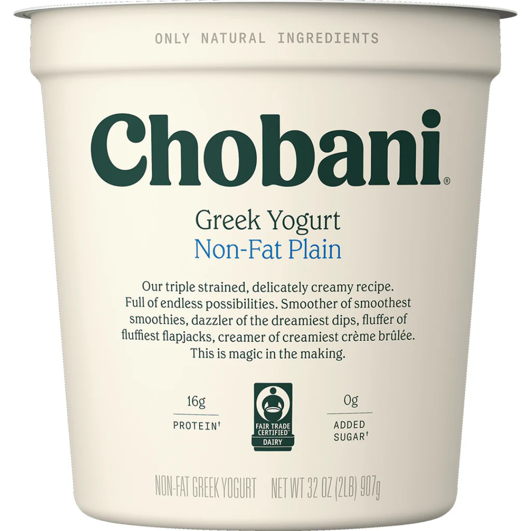 Chobani Greek Yogurt 907g Natural Dairy USA