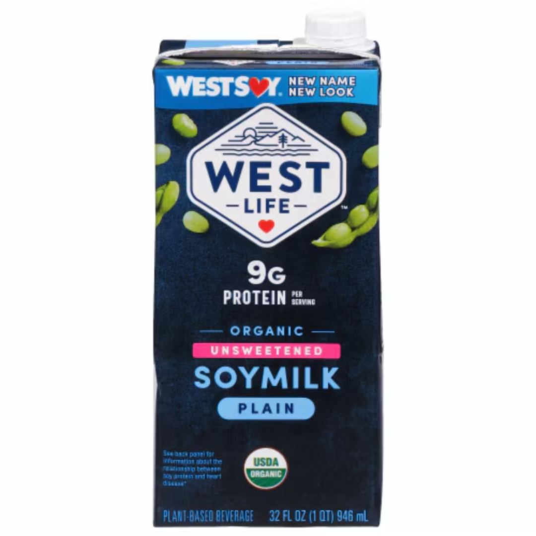 Organic Soymilk Plain 32oz West Life USA