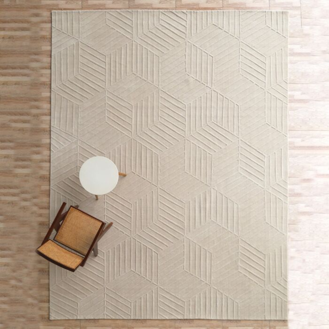 Off White Anti-Slip Rug LKH 010 300x400cm Online