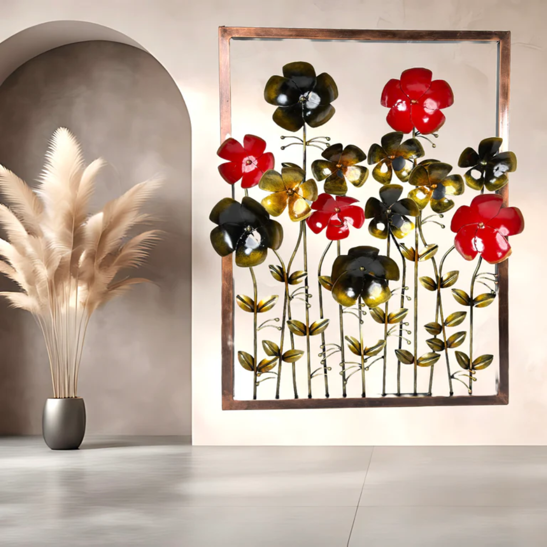 Wall Decorative Metal Art Panels Hand Painted