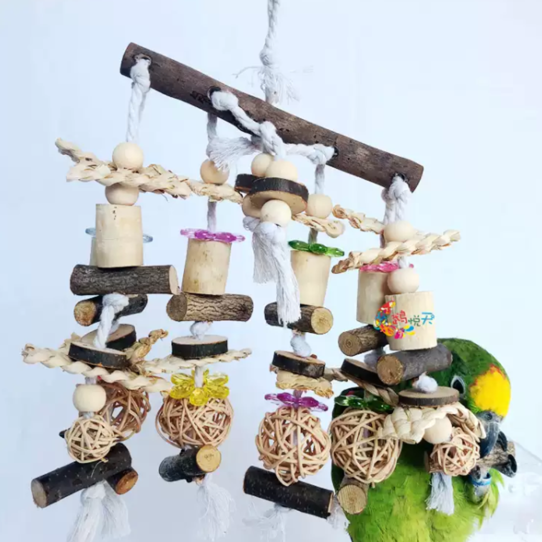 Hanging Wooden Chew Toy For Small Pets