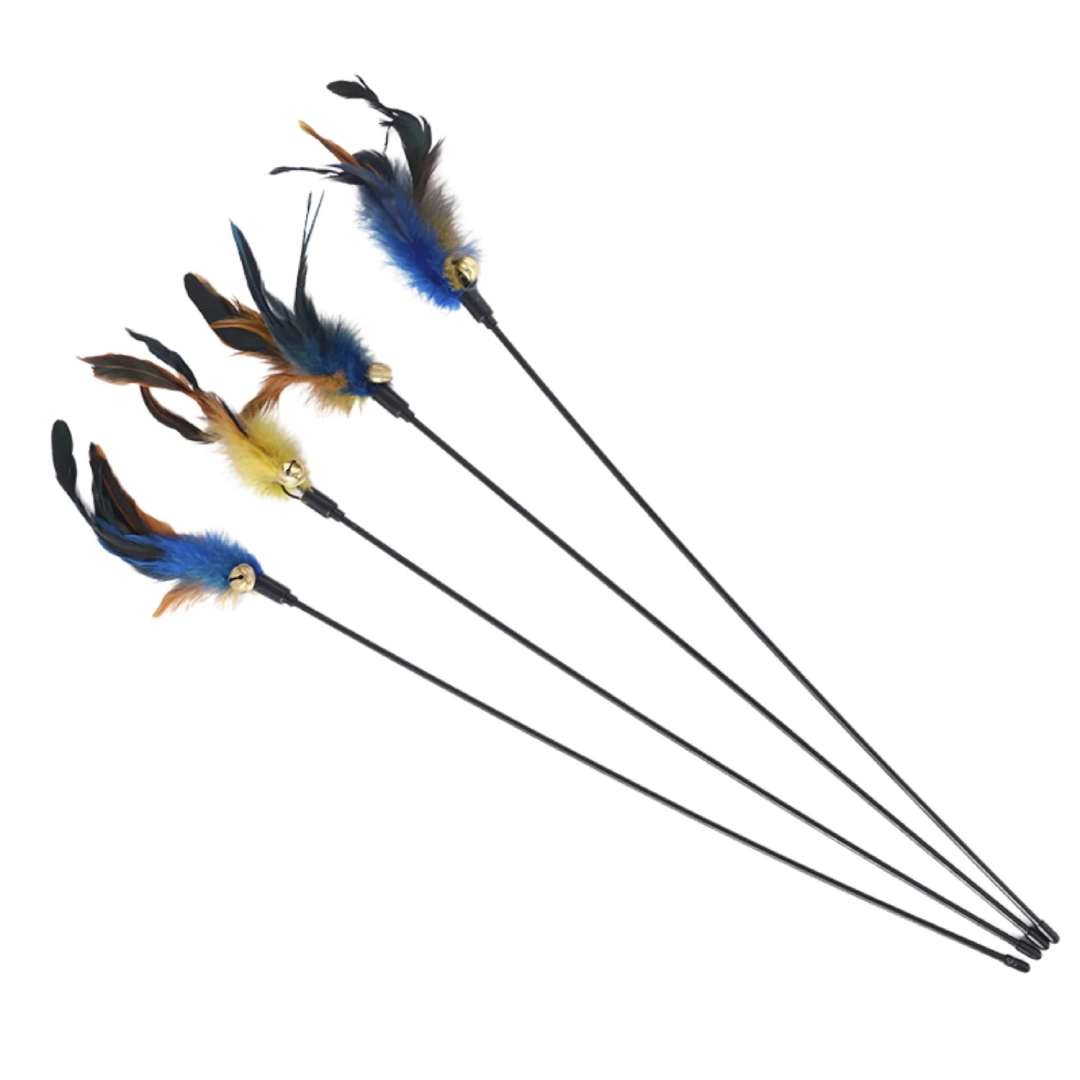 Cat Fishing Rod Toy With Feather And Bell