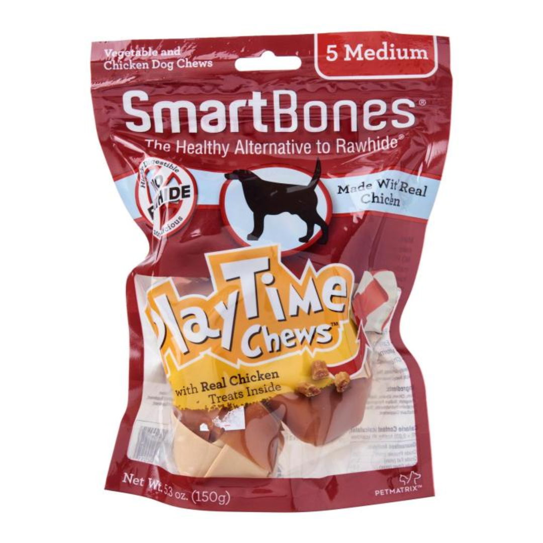 SmartBones PlayTime Chews Chicken Medium 5 Pk