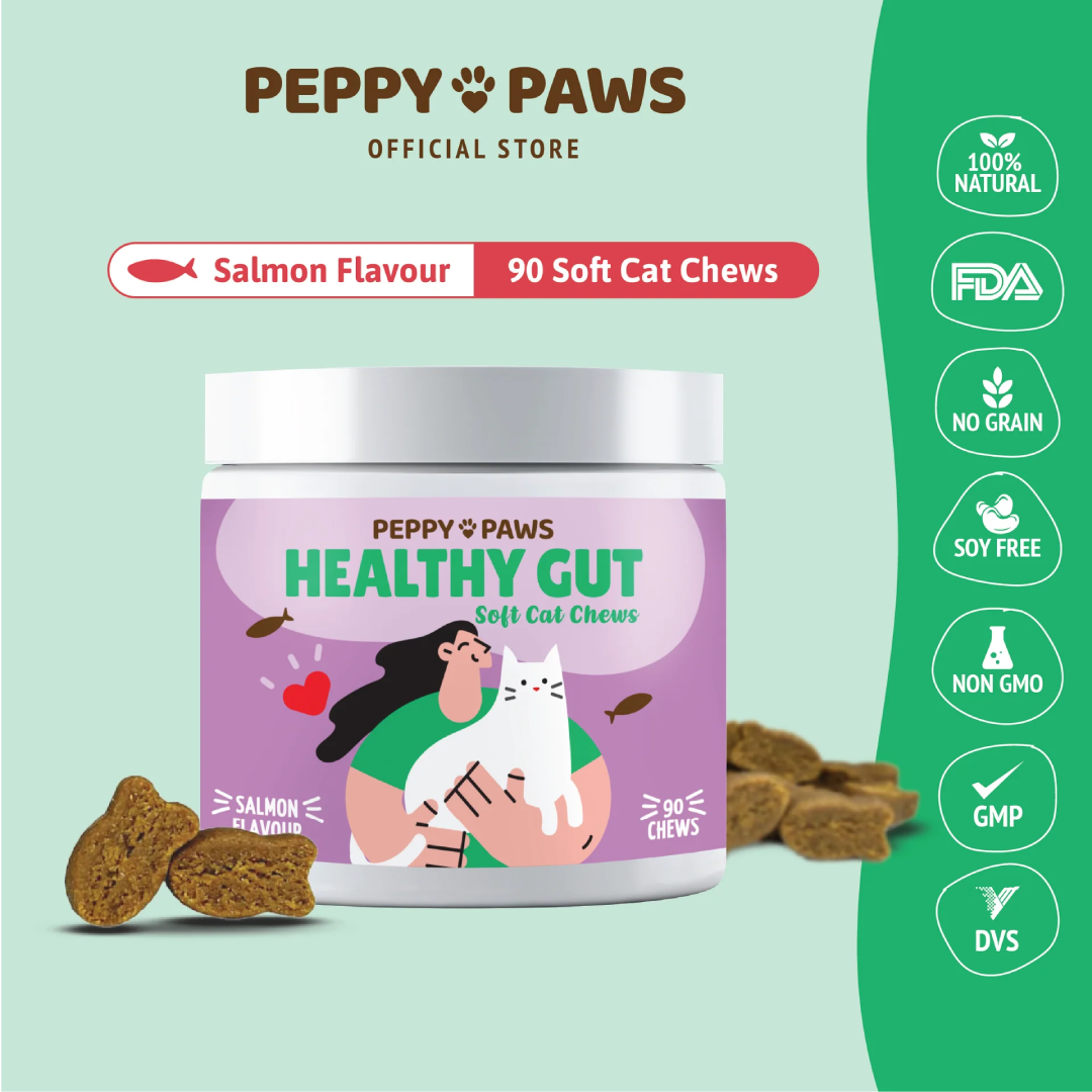 Peppy Paws Healthy Gut Soft Cats Chews 90 Pieces