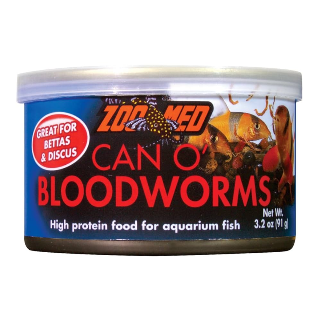 Zoo Med Can O' Bloodworms 3.2oz Reptile Food