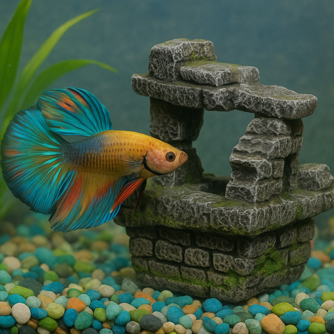 Marina Betta Kit Rock Tank Ornament For Aquariums