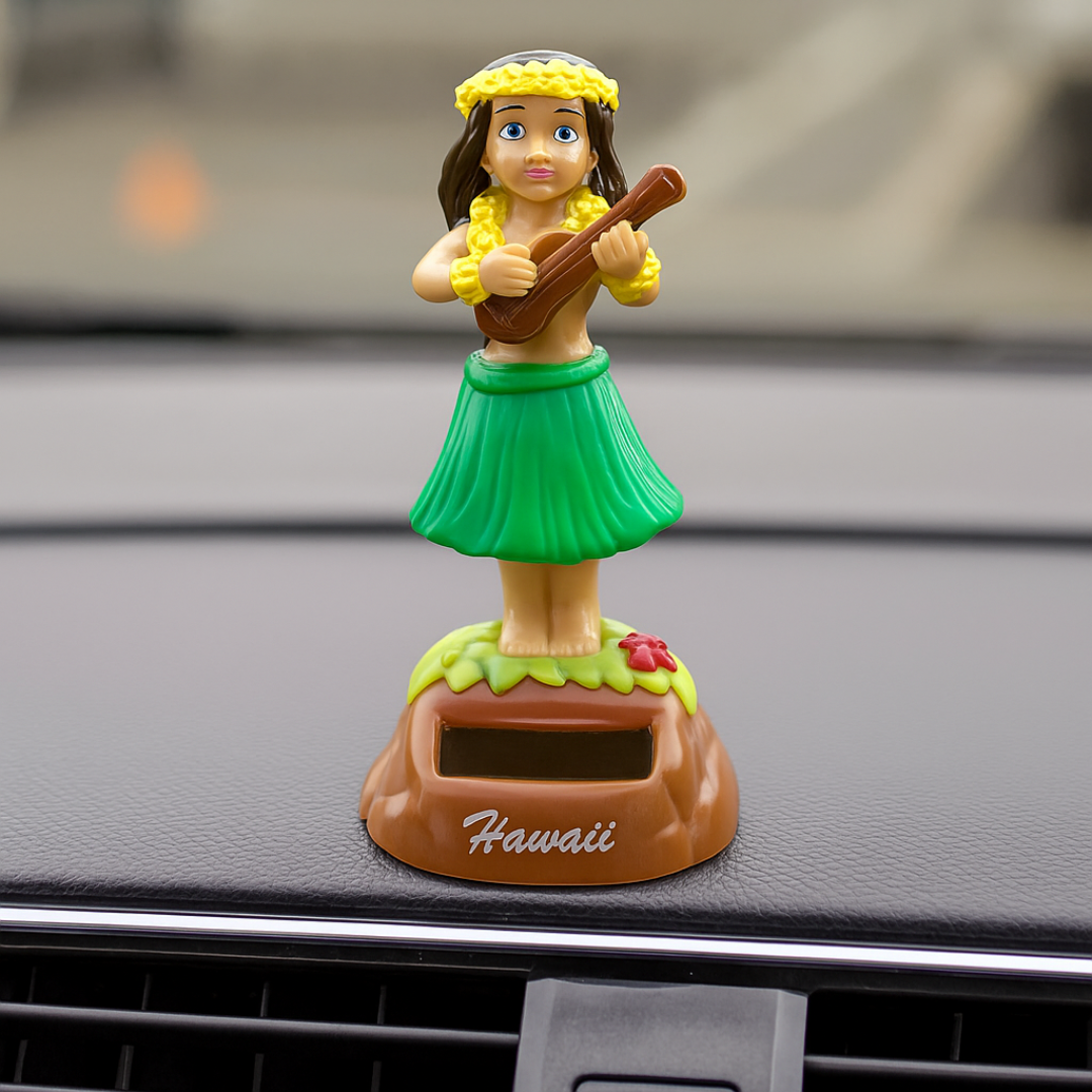 Solar-Powered Dashboard Accessory Dolls Hula Girl