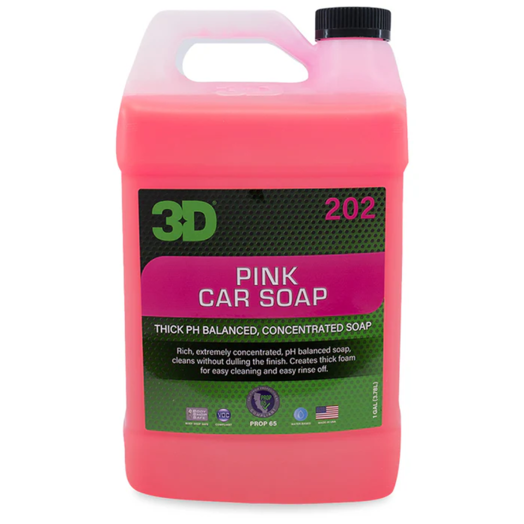 3D Pink Car Wash Soap 1 Gallon Available Bulk