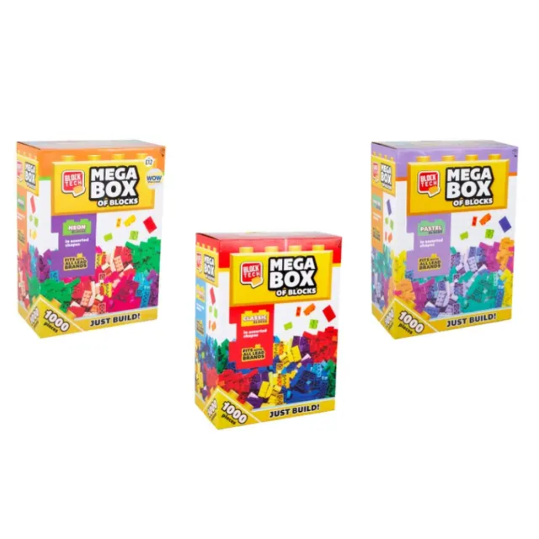 RMS Toys 1000 Building Blocks Primary Pastel Neon
