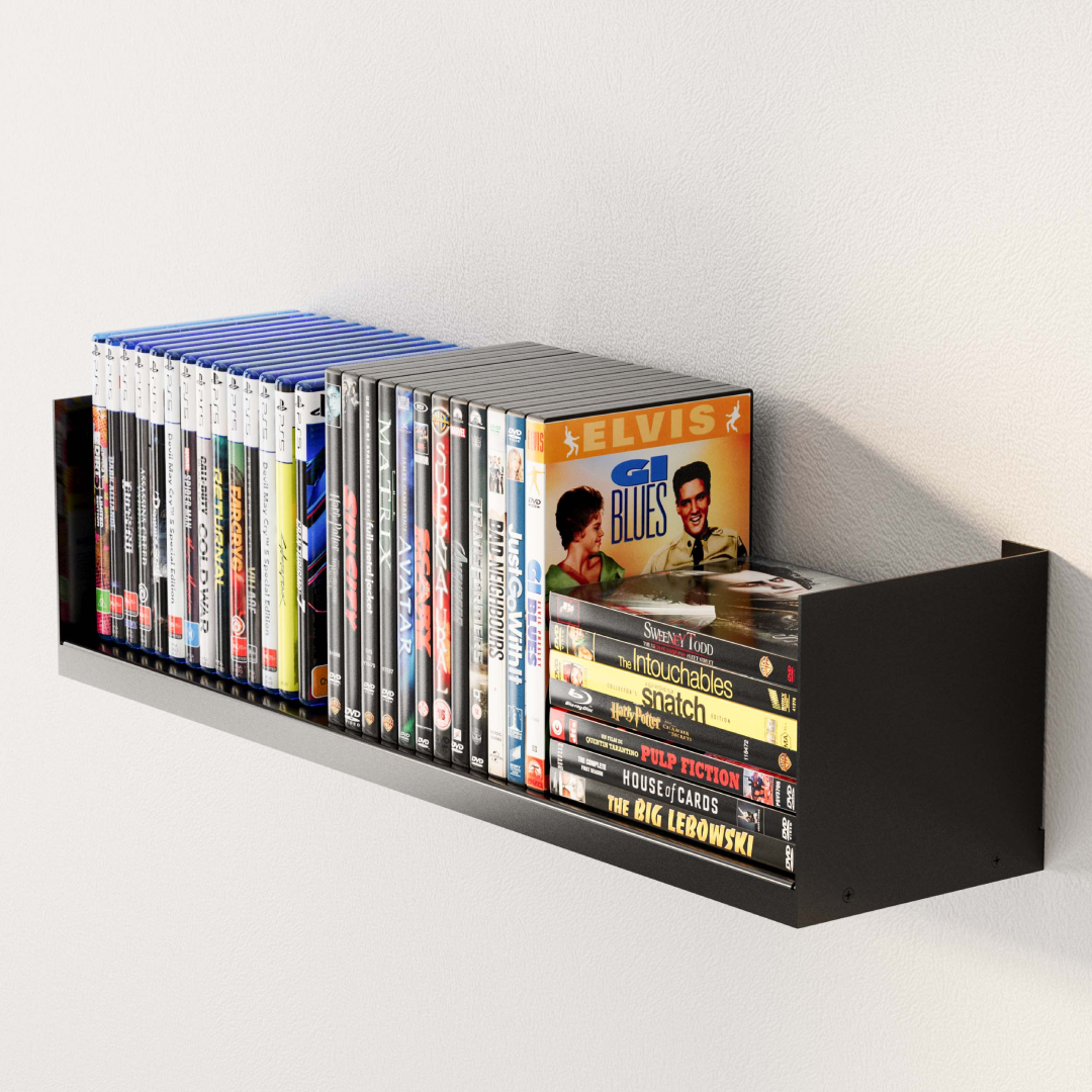 LIBRO 24" Black Floating Metal Shelf for Stylish Display