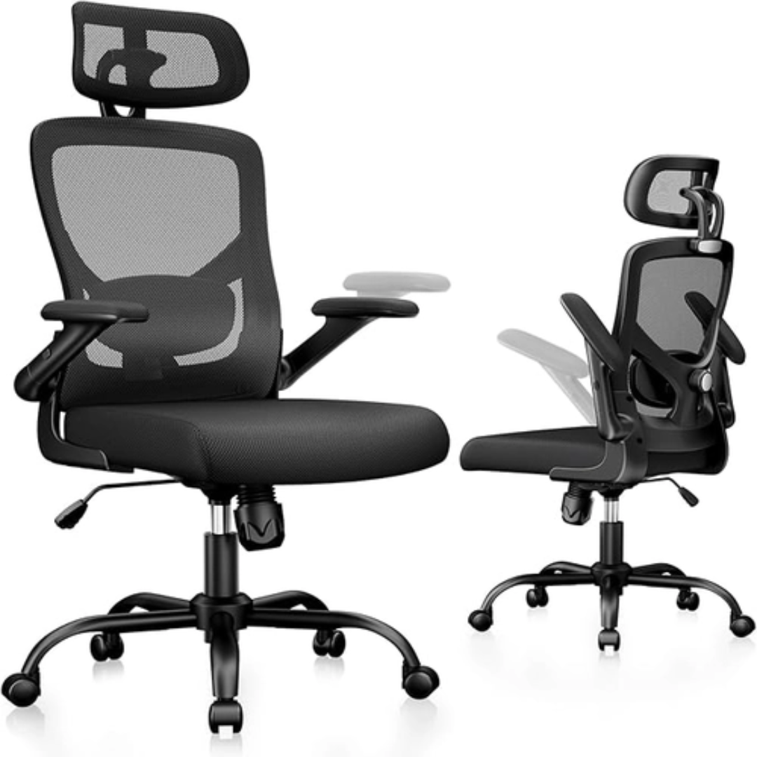 Black Ergonomic Office Chair for All-Day Back Support Comfort