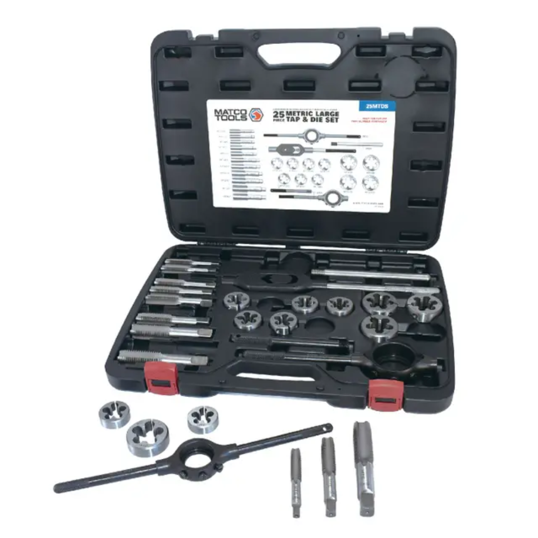 25-Piece Metric Tap and Die Set for Precision Repairs