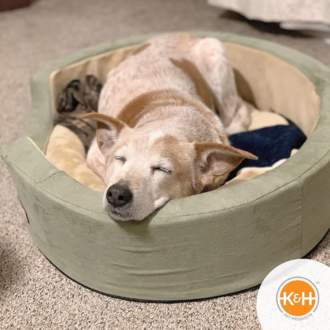 K&H Heated Nest Dog Bed Thermo-Snuggly Sleeper