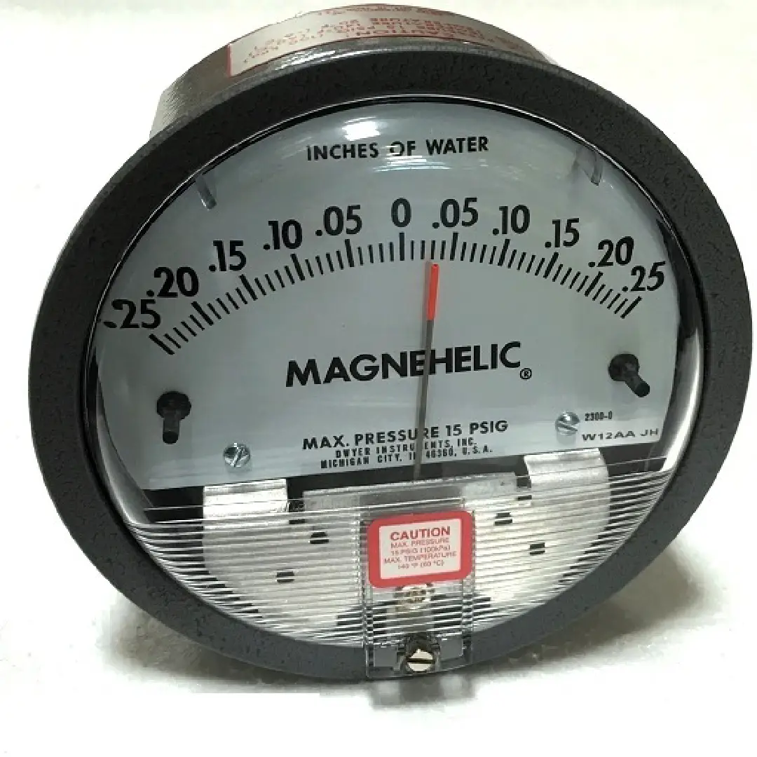 Dwyer Analog Pressure Gauge - Low Differential Measurement
