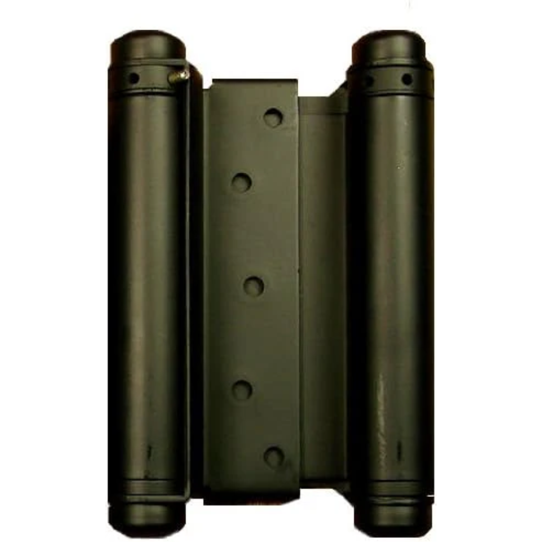 Double Acting Spring Gate Hinges - Adjustable - Matte Black - 2 Inches To 7 Inches