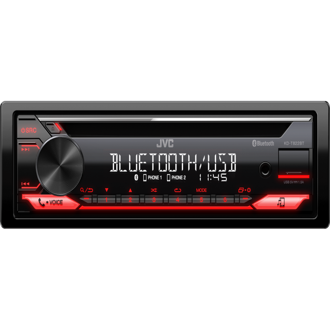 JVC KD-T822BT Bluetooth Stereo Car Radio