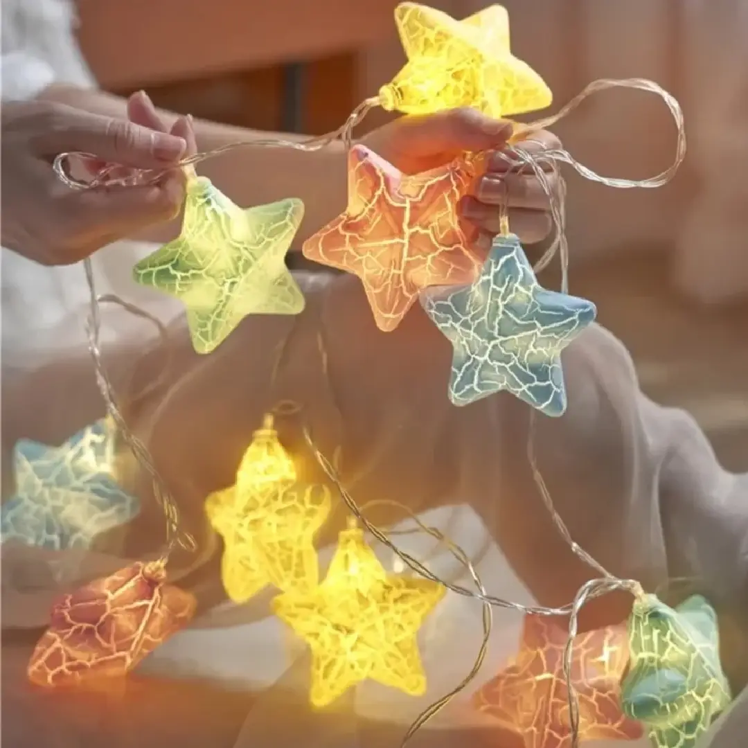 Multicolor Crystal Star LED Light–Dazzling Home & Party Decor
