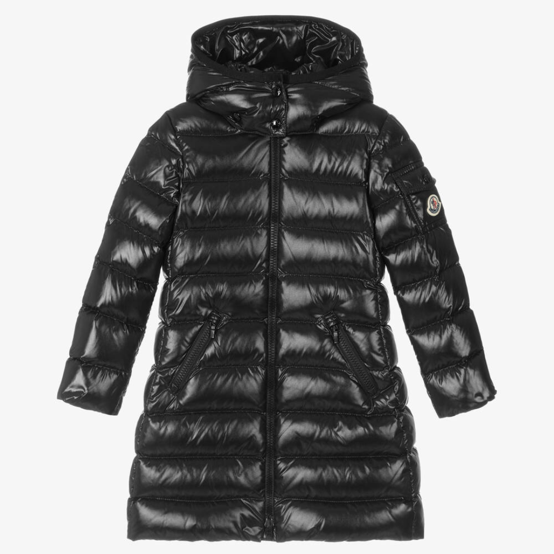Girls Black Moka Down Puffer Coat – Winter Outerwear | UK Supplier