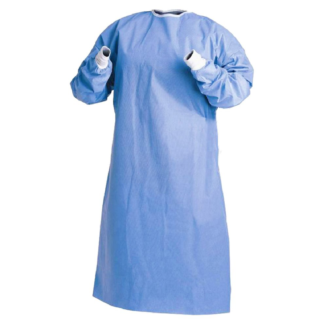 Blue Surgical Wraparound Gown, For Hospital, Size: Large